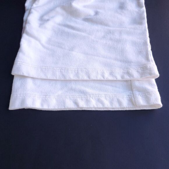 VTG Lauren Ralph Lauren Active Sweatpants Sz L *HOLE Cropped Cotton Cream Cargo - Picture 5 of 13